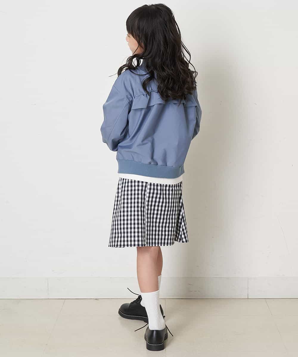 KJJEP30039 a.v.v KIDS(アー・ヴェ・ヴェ) [100-130]【洗濯機で洗える】バックフリルブルゾン ブルー