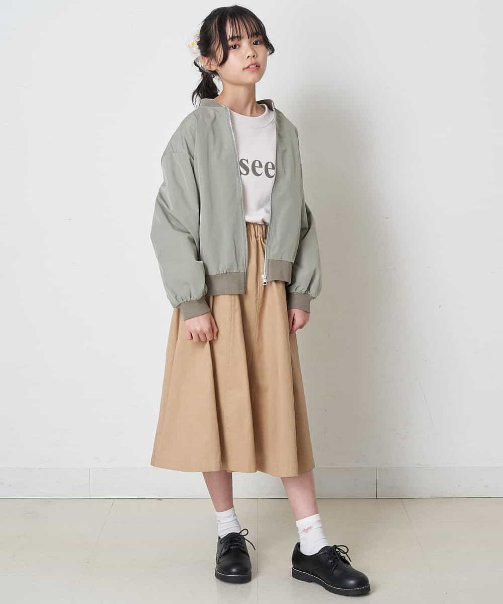 KJJEP30039 a.v.v KIDS(アー・ヴェ・ヴェ) [100-130]【洗濯機で洗える】バックフリルブルゾン ブルー