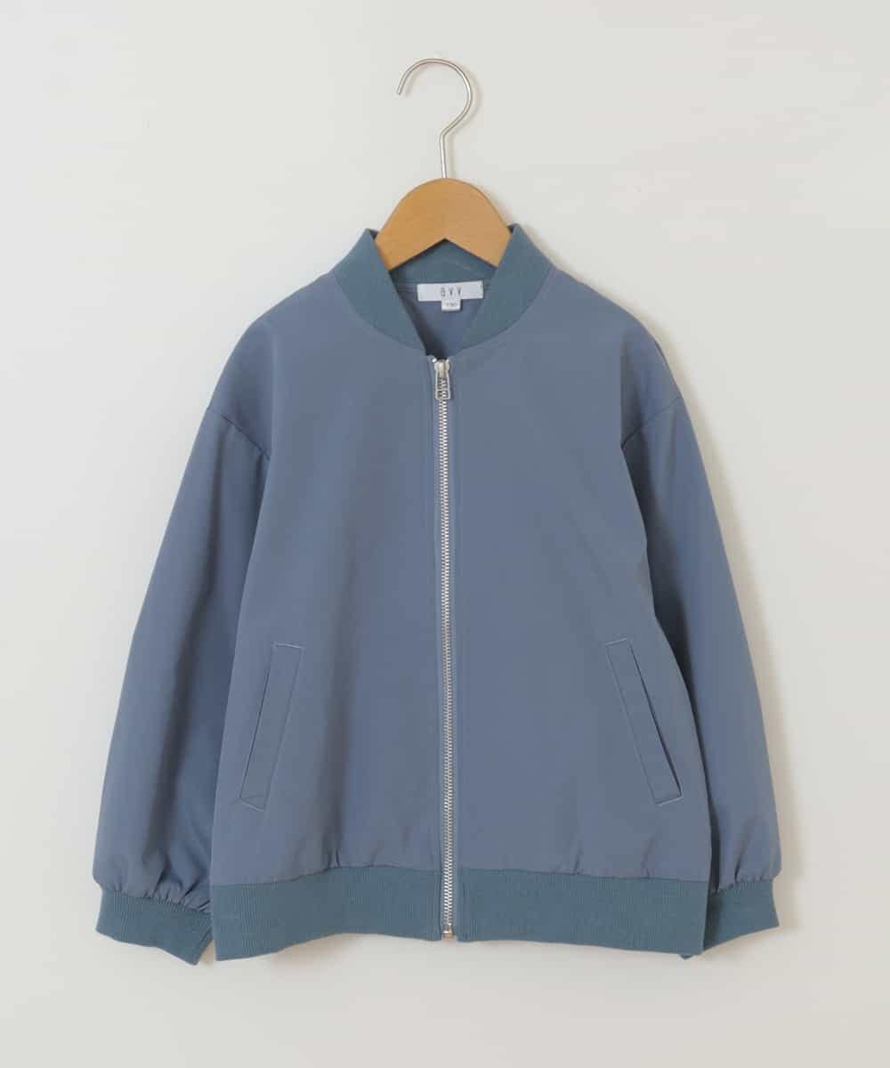 KJJEP30039 a.v.v KIDS(アー・ヴェ・ヴェ) [100-130]【洗濯機で洗える】バックフリルブルゾン ブルー