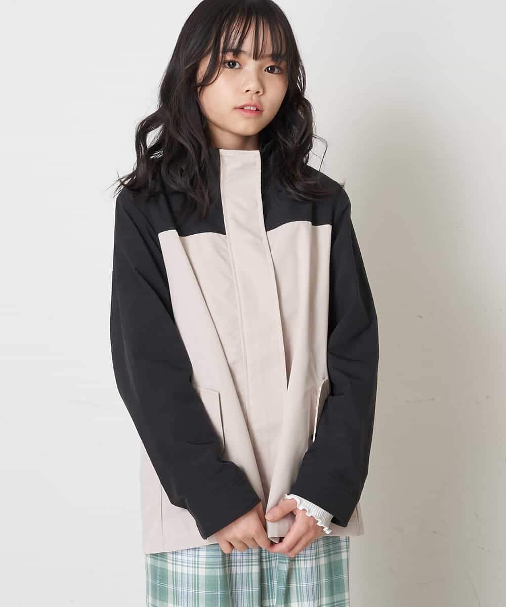 KJJEQ31054 a.v.v KIDS(アー・ヴェ・ヴェ) [140-150]【洗濯機で洗える】バックプリーツマウンテンパーカー ベージュ