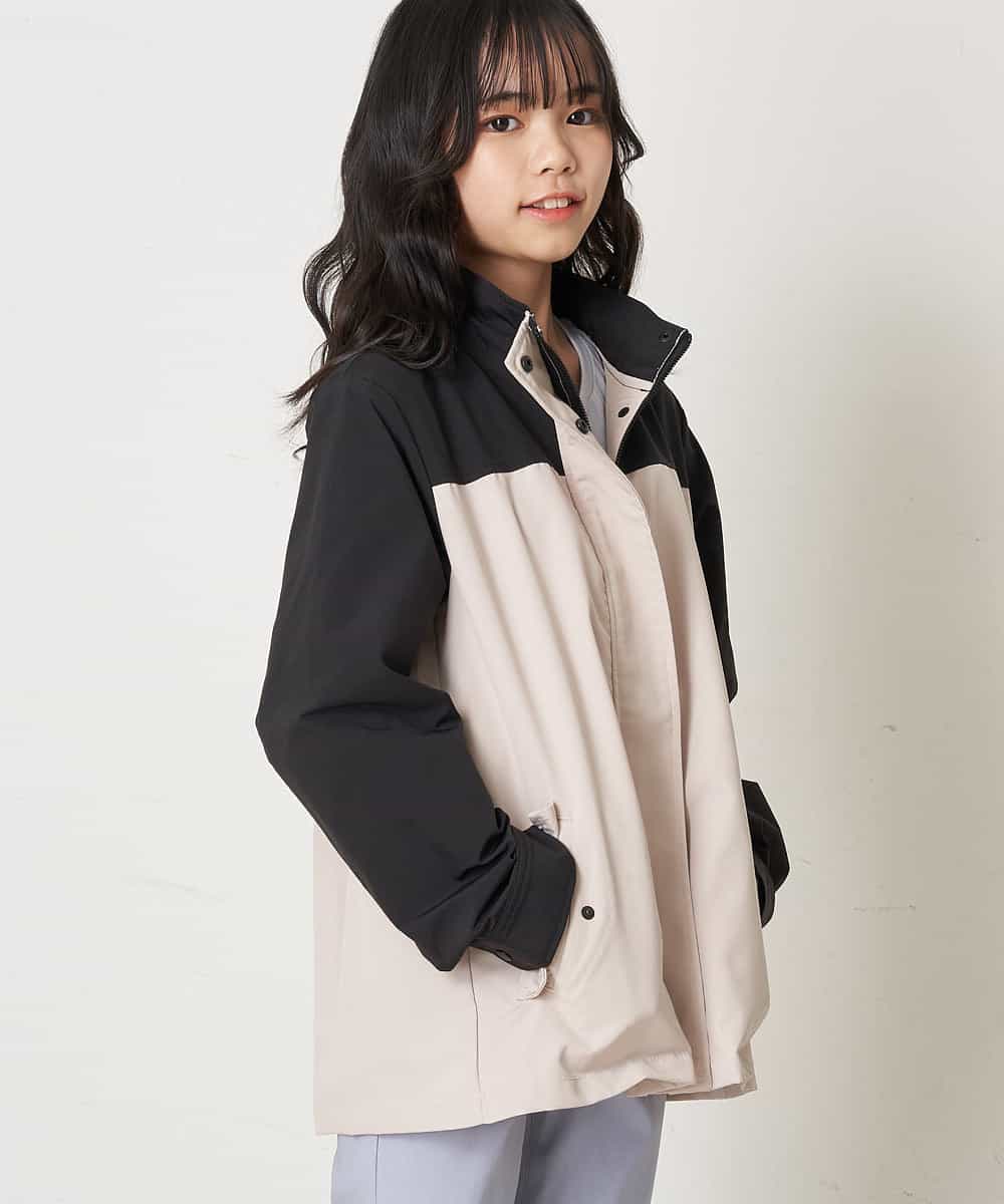 KJJEQ31054 a.v.v KIDS(アー・ヴェ・ヴェ) [140-150]【洗濯機で洗える】バックプリーツマウンテンパーカー ベージュ