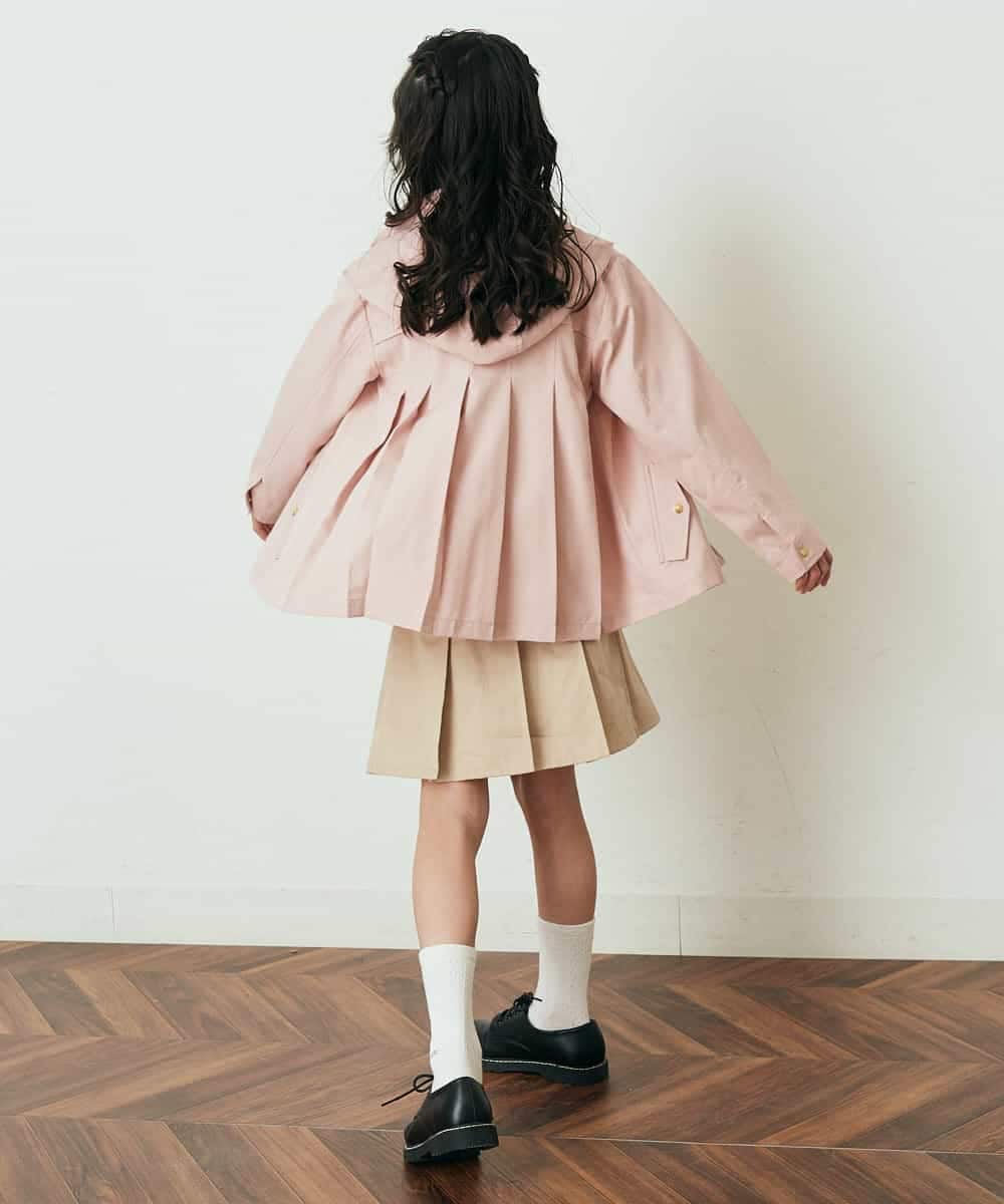 KJJEQ31054 a.v.v KIDS(アー・ヴェ・ヴェ) [140-150]【洗濯機で洗える】バックプリーツマウンテンパーカー ベージュ
