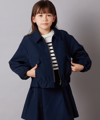 KJJEV30054 a.v.v KIDS [100-130]【セットアップ対応】ステンカラージップブルゾン