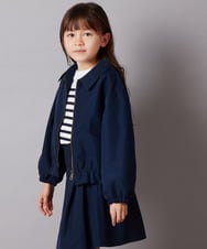 KJJEV30054 a.v.v KIDS(アー・ヴェ・ヴェ) [100-130]【セットアップ対応】ステンカラージップブルゾン ネイビー