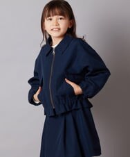 KJJEV30054 a.v.v KIDS(アー・ヴェ・ヴェ) [100-130]【セットアップ対応】ステンカラージップブルゾン ネイビー