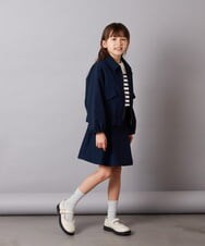 KJJEV30054 a.v.v KIDS(アー・ヴェ・ヴェ) [100-130]【セットアップ対応】ステンカラージップブルゾン ネイビー