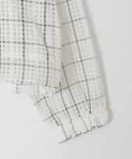 KJJFD40054 a.v.v KIDS(アー・ヴェ・ヴェ) [120-160]ドロストシアーチェックブルゾン ホワイト