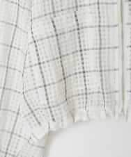 KJJFD40054 a.v.v KIDS(アー・ヴェ・ヴェ) [120-160]ドロストシアーチェックブルゾン ホワイト