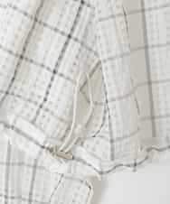 KJJFD40054 a.v.v KIDS(アー・ヴェ・ヴェ) [120-160]ドロストシアーチェックブルゾン ホワイト