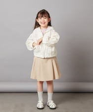 KJJFV32044 a.v.v KIDS(アー・ヴェ・ヴェ) [100-130]シアーチェックフーディーブルゾン アイボリー