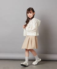 KJJFW32049 a.v.v KIDS(アー・ヴェ・ヴェ) [140-150]シアーチェックフーディーブルゾン ブラック