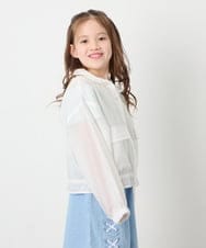 KJJGD55059 a.v.v KIDS(アー・ヴェ・ヴェ) [130-160]フード付きシアーサマージャケット ホワイト