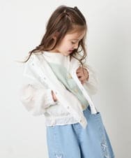 KJJGD55059 a.v.v KIDS(アー・ヴェ・ヴェ) [130-160]フード付きシアーサマージャケット ホワイト