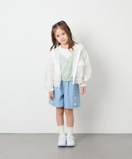 KJJGD55059 a.v.v KIDS(アー・ヴェ・ヴェ) [130-160]フード付きシアーサマージャケット ホワイト