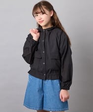 KJJGD55059 a.v.v KIDS(アー・ヴェ・ヴェ) [130-160]フード付きシアーサマージャケット ブラック