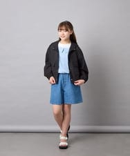 KJJGD55059 a.v.v KIDS(アー・ヴェ・ヴェ) [130-160]フード付きシアーサマージャケット ブラック