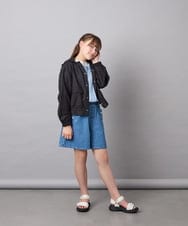 KJJGD55059 a.v.v KIDS(アー・ヴェ・ヴェ) [130-160]フード付きシアーサマージャケット ブラック