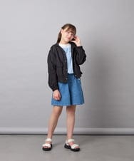 KJJGD55059 a.v.v KIDS(アー・ヴェ・ヴェ) [130-160]フード付きシアーサマージャケット ブラック