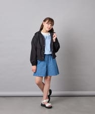 KJJGD55059 a.v.v KIDS(アー・ヴェ・ヴェ) [130-160]フード付きシアーサマージャケット ブラック