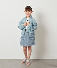 KJJGV01039 a.v.v KIDS(アー・ヴェ・ヴェ) [100-130]セミシアーボリュームブルゾン ライトブルー