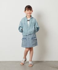 KJJGW01044 a.v.v KIDS(アー・ヴェ・ヴェ) [140-150]セミシアーボリュームブルゾン ブラック