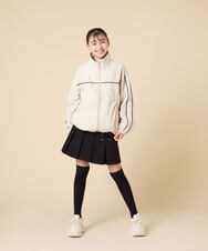 KJJJA40059 a.v.v KIDS(アー・ヴェ・ヴェ) [130-160]配色ラインギャザーブルゾン ベージュ