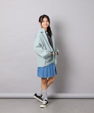 KJJJD01059 a.v.v KIDS(アー・ヴェ・ヴェ) [130-160]【洗える/フード取り外し可】リボンポケットマウンパ ミント