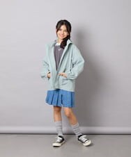 KJJJD01059 a.v.v KIDS(アー・ヴェ・ヴェ) [130-160]【洗える/フード取り外し可】リボンポケットマウンパ ミント