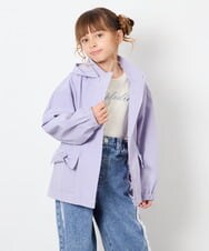 KJJJD01059 a.v.v KIDS(アー・ヴェ・ヴェ) [130-160]【洗える/フード取り外し可】リボンポケットマウンパ ラベンダー