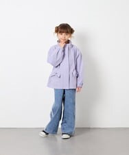 KJJJD01059 a.v.v KIDS(アー・ヴェ・ヴェ) [130-160]【洗える/フード取り外し可】リボンポケットマウンパ ラベンダー