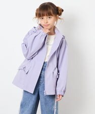 KJJJD01059 a.v.v KIDS(アー・ヴェ・ヴェ) [130-160]【洗える/フード取り外し可】リボンポケットマウンパ ラベンダー