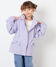 KJJJD01059 a.v.v KIDS(アー・ヴェ・ヴェ) [130-160]【洗える/フード取り外し可】リボンポケットマウンパ ラベンダー
