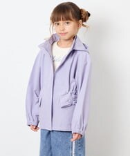 KJJJD01059 a.v.v KIDS(アー・ヴェ・ヴェ) [130-160]【洗える/フード取り外し可】リボンポケットマウンパ ラベンダー