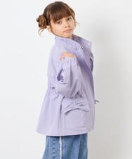 KJJJD01059 a.v.v KIDS(アー・ヴェ・ヴェ) [130-160]【洗える/フード取り外し可】リボンポケットマウンパ ラベンダー