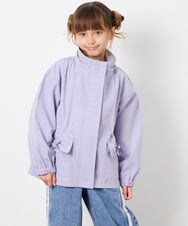 KJJJD01059 a.v.v KIDS(アー・ヴェ・ヴェ) [130-160]【洗える/フード取り外し可】リボンポケットマウンパ ラベンダー