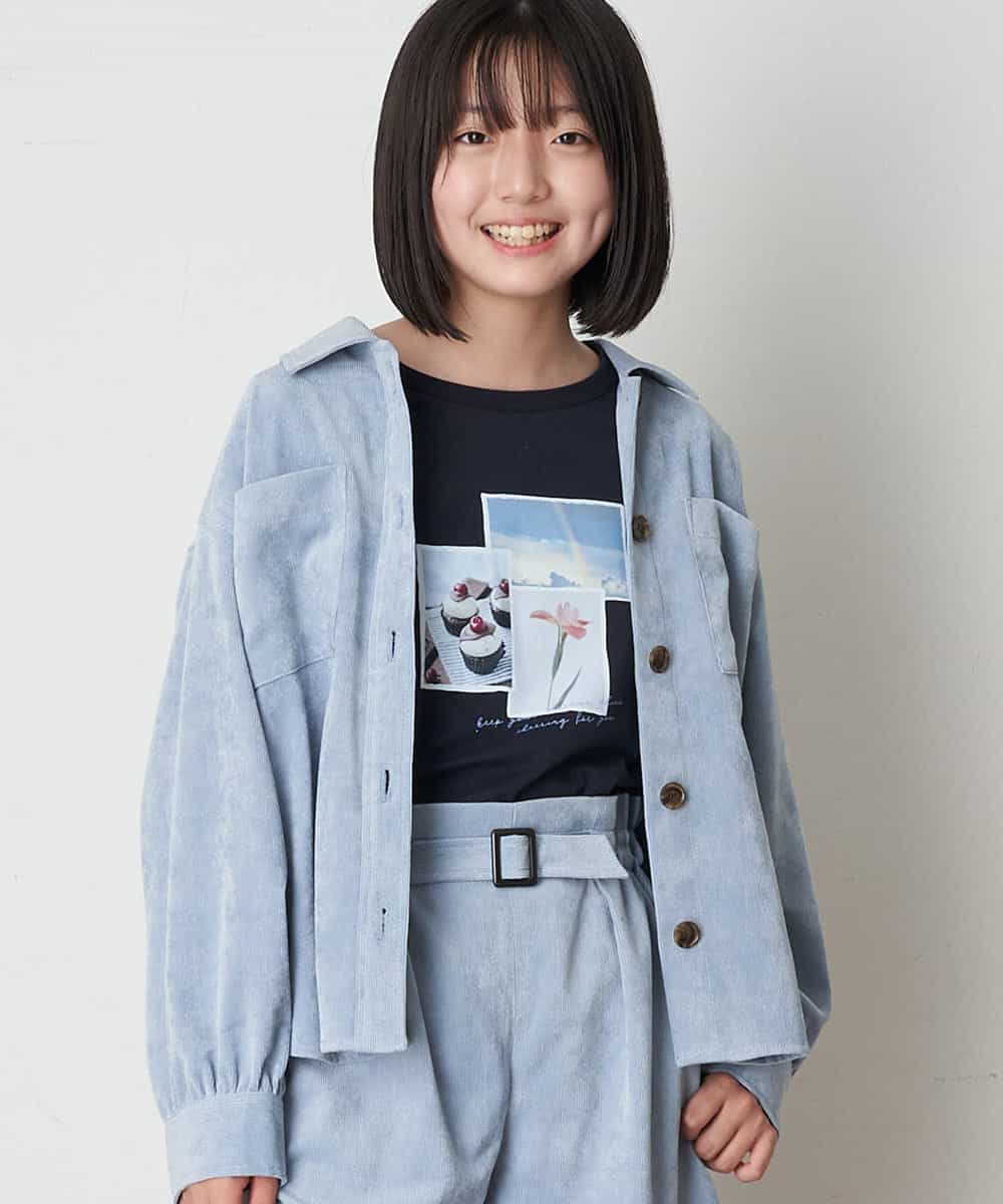 KJJJN21039 a.v.v KIDS(アー・ヴェ・ヴェ) [140-150]【セットアップ対応／洗濯機洗いOK】ブライトコールCPOジャケット ライトブルー