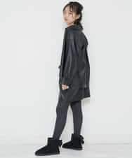 KJJJO22049 a.v.v KIDS(アー・ヴェ・ヴェ) [160]【洗える】フェイクレザーCPOジャケット[WEB限定サイズ] ブラック