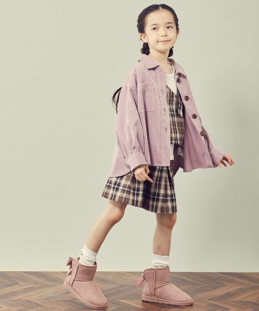 KJJJP31034 a.v.v KIDS(アー・ヴェ・ヴェ) [100-130]ブライトコールCPOジャケット ピンク