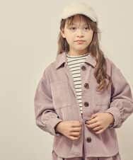 KJJJP31034 a.v.v KIDS(アー・ヴェ・ヴェ) [100-130]ブライトコールCPOジャケット ピンク