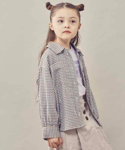 KJJJP34039 a.v.v KIDS [120-130]チェック柄CPOジャケット