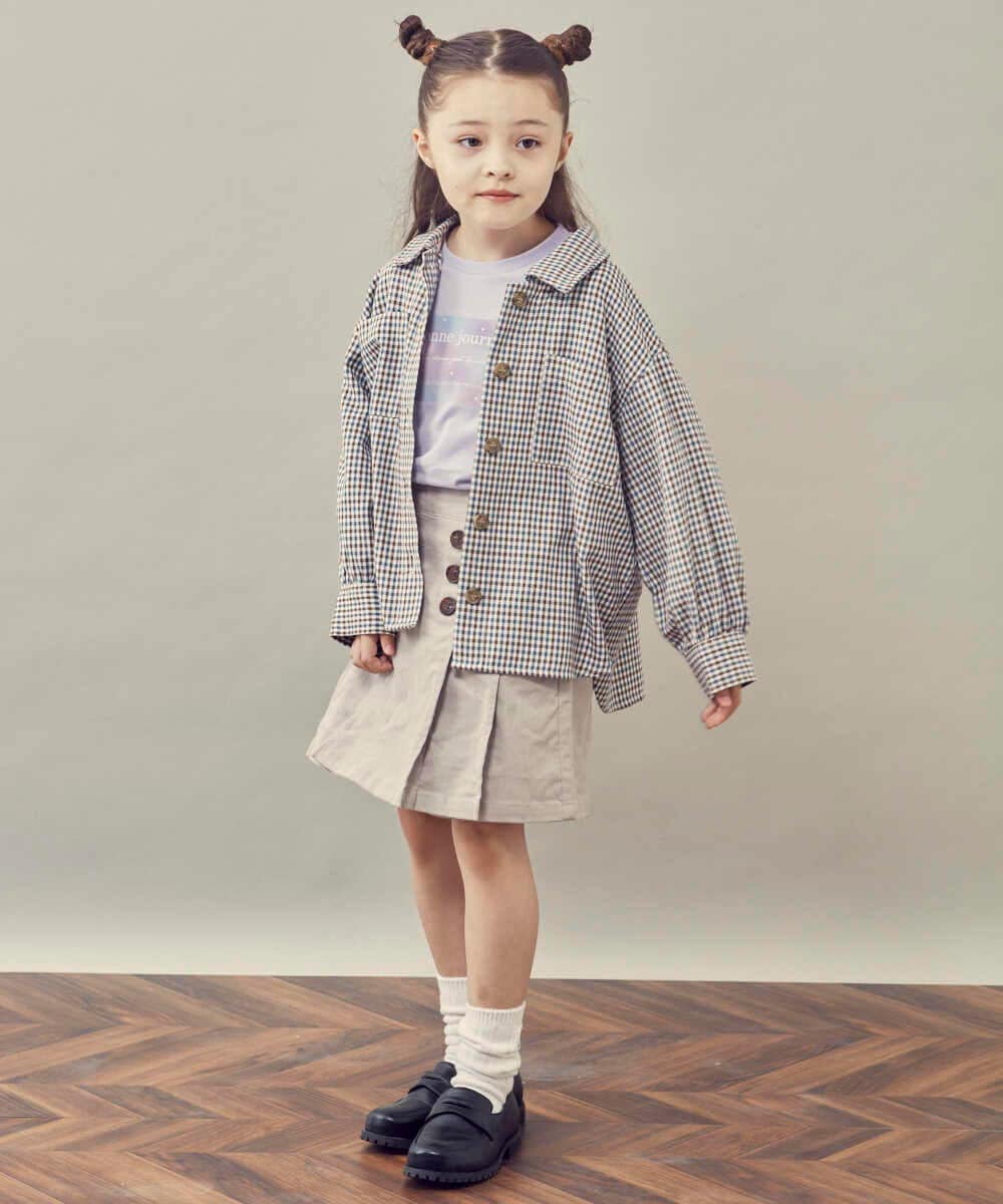 KJJJR34049 a.v.v KIDS(アー・ヴェ・ヴェ) [160]チェック柄CPOジャケット ライトブルー