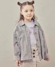 KJJJR34049 a.v.v KIDS(アー・ヴェ・ヴェ) [160]チェック柄CPOジャケット ライトブルー