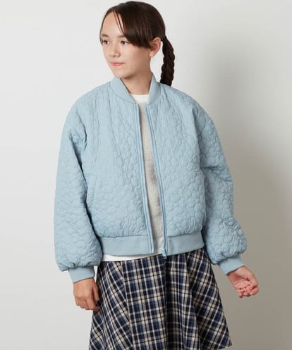 KJJJU32069 a.v.v KIDS [160]フラワーキルトリブブルゾン