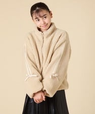 KJJKA01069 a.v.v KIDS(アー・ヴェ・ヴェ) [120-160]ラインスリーブボアブルゾン ライトブルー