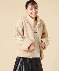 KJJKA01069 a.v.v KIDS(アー・ヴェ・ヴェ) [120-160]ラインスリーブボアブルゾン ライトブルー