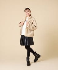 KJJKA01069 a.v.v KIDS(アー・ヴェ・ヴェ) [120-160]ラインスリーブボアブルゾン ライトブルー