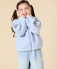 KJJKA01069 a.v.v KIDS(アー・ヴェ・ヴェ) [120-160]ラインスリーブボアブルゾン ライトブルー