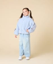 KJJKA01069 a.v.v KIDS(アー・ヴェ・ヴェ) [120-160]ラインスリーブボアブルゾン ライトブルー
