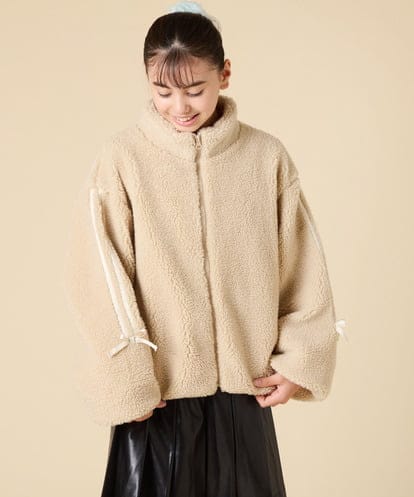 KJJKA01069 a.v.v KIDS [120-160]ラインスリーブボアブルゾン