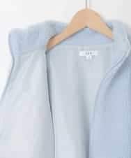 KJJKA01069 a.v.v KIDS(アー・ヴェ・ヴェ) 【お家で洗える/ラインリボンがカワイイ/今から冬まで長く着られる】[120-160]ラインスリーブボアブルゾン ライトブルー